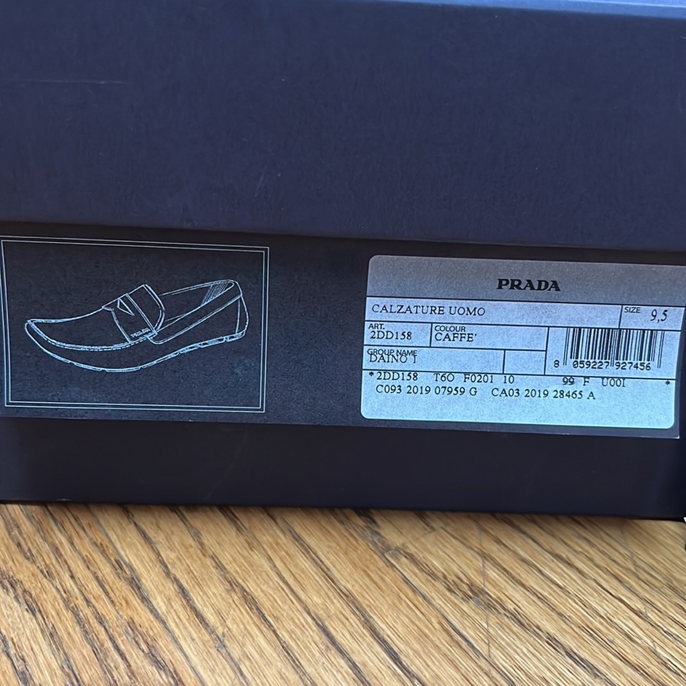 Prada men’s dark brown leather loafers size 9.5 - Picture 12 of 14